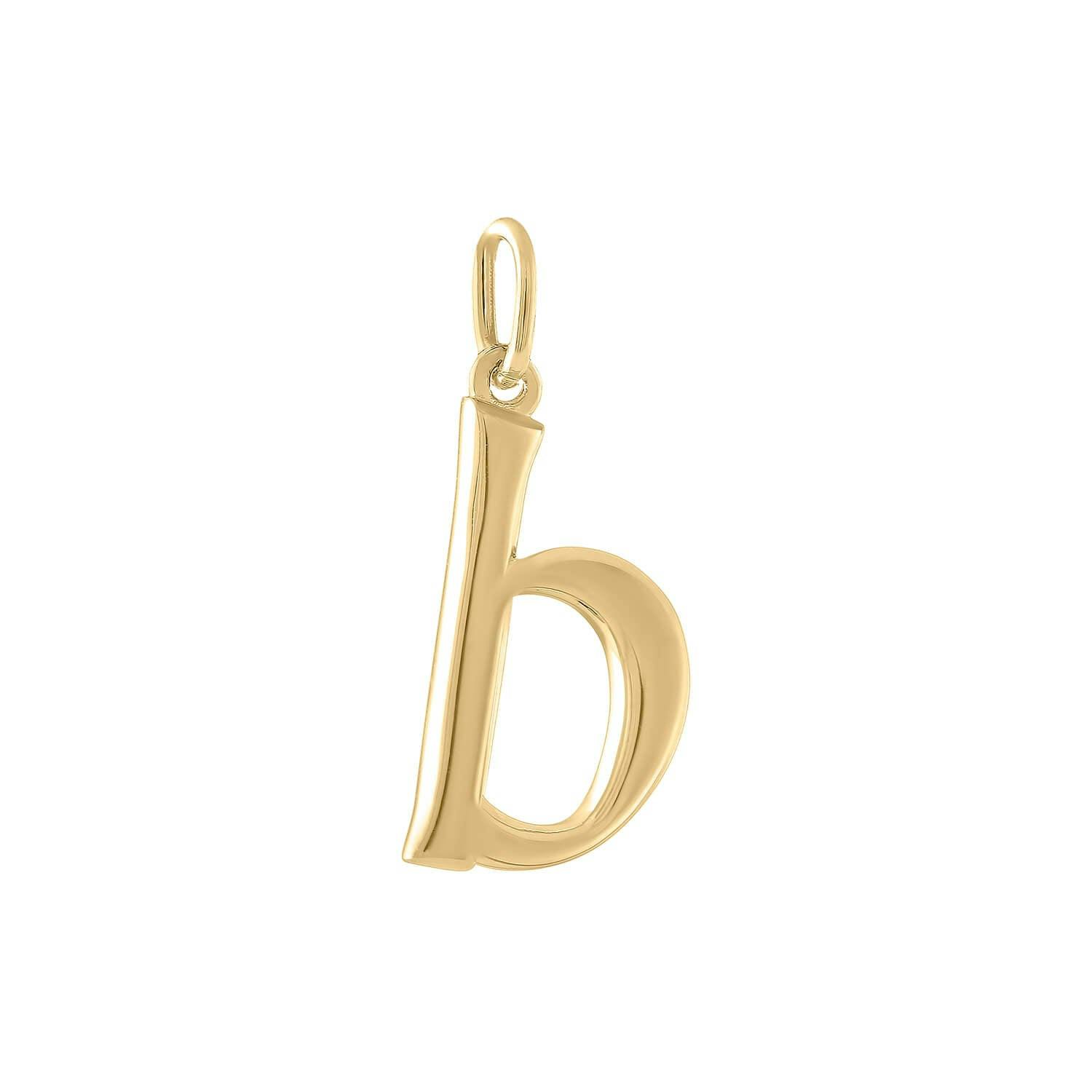 Initial Charm "B" in Gold Vermeil
