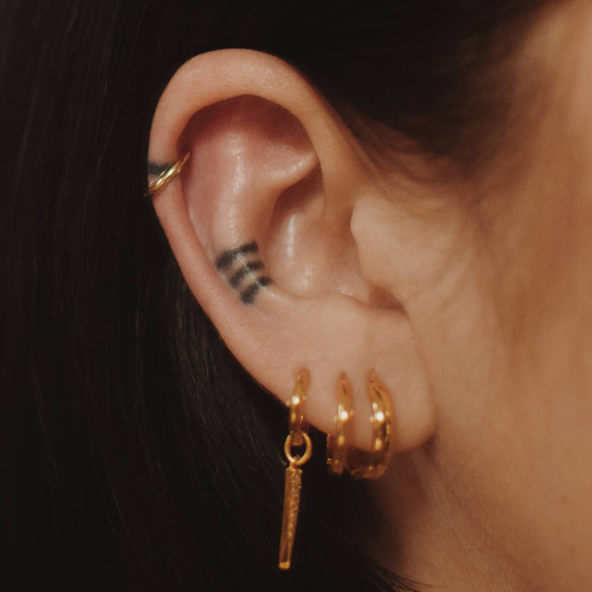 Buy 18k Real Gold Plated Sterling Silver Small Hoop Earrings Hypoenic Cartilage  Earrings Tiny Gold Hoop Earrings for Women Girls Online at desertcartINDIA