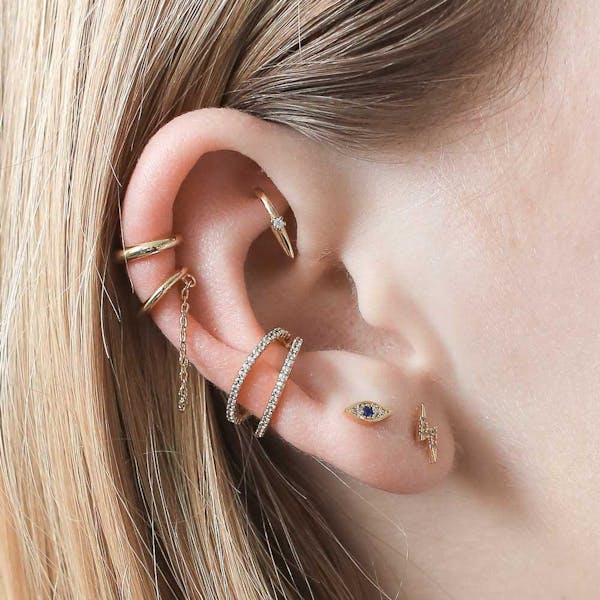 MJust Surgical Steel Earrings for Women Men 20 Gauge Hoop Stud Earring Sets  for Multiple Piercing CZ Ball Nap Earrings Flat Back Hypoallergenic