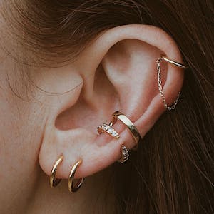 Pair of Double Hoop Earrings, Gold Huggie Earrings, Small Hoop Earrings, Huggie Hoops, Double Piercing Earring, Second Hole Earrings