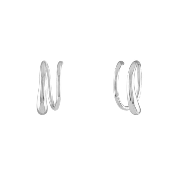 Classic Twirl Earrings in Titanium (Silver)