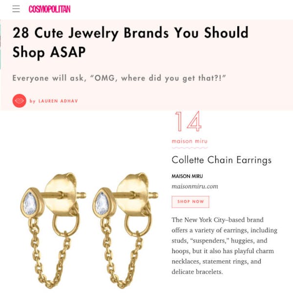 Colette Chain Earrings in Cosmopolitan