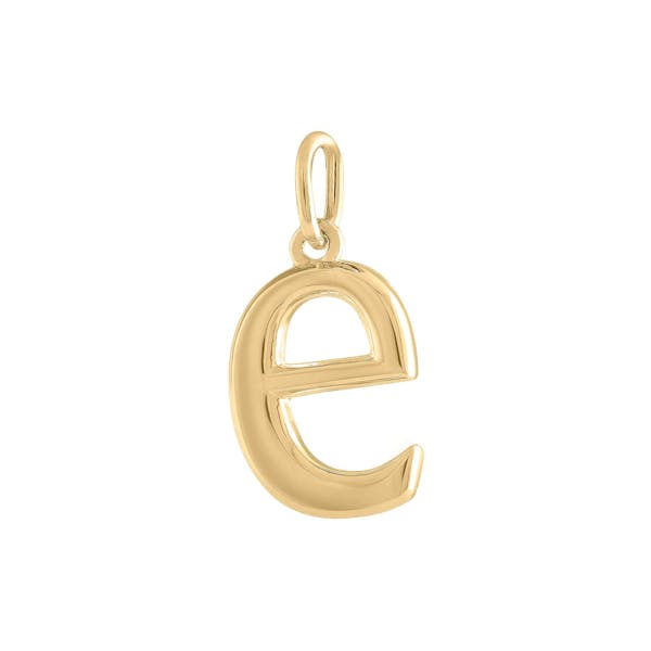 Initial Charm "E" in Gold Vermeil