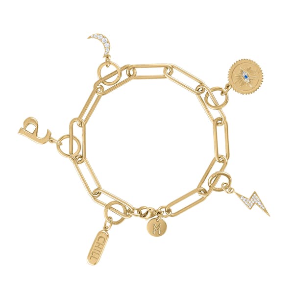 Explorer Bracelet in Gold with Charms
