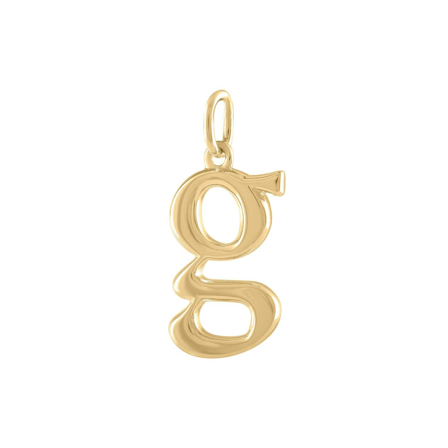 Initial Charm "G" in Gold Vermeil