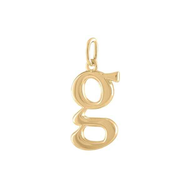 Initial Charm "G" in Gold Vermeil
