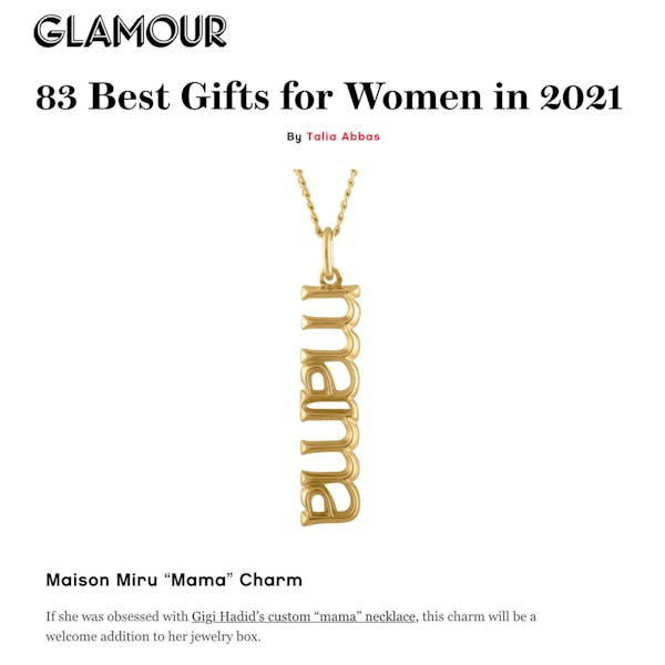 Our Mama Charm as seen on Glamour