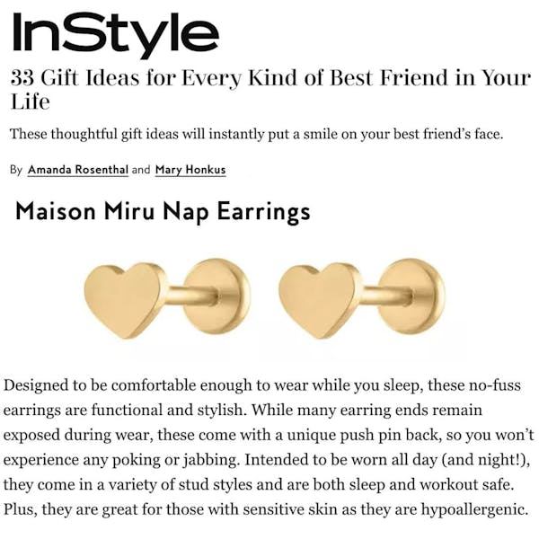 Mini Crystal Trinity Push Pin Flat Back Earring, Titanium - Gold / 16g: Most Cartilage Piercings / 6mm at Maison Miru