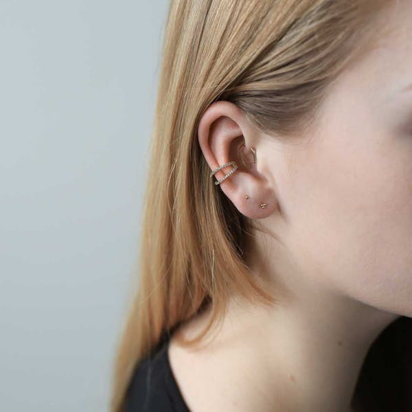 Minimalist Muse Chunky Silver Ear Cuff No Piercing