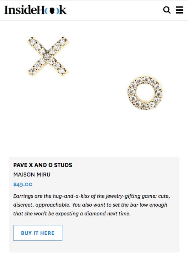 Pave X and O Studs at Maison Miru Jewelry @maisonmiru