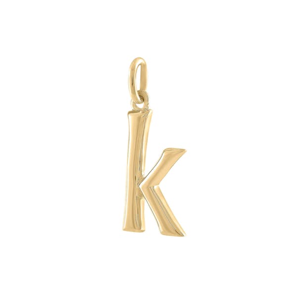 Initial Charm "K" in Gold Vermeil
