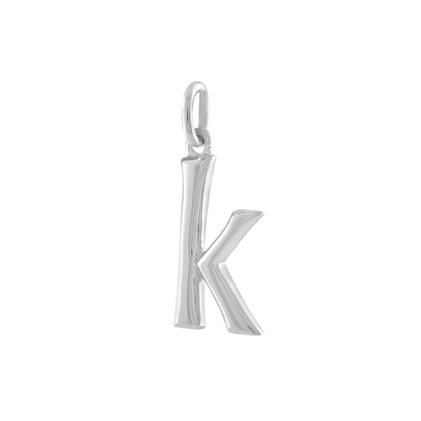 "K" Charm in Sterling Silver