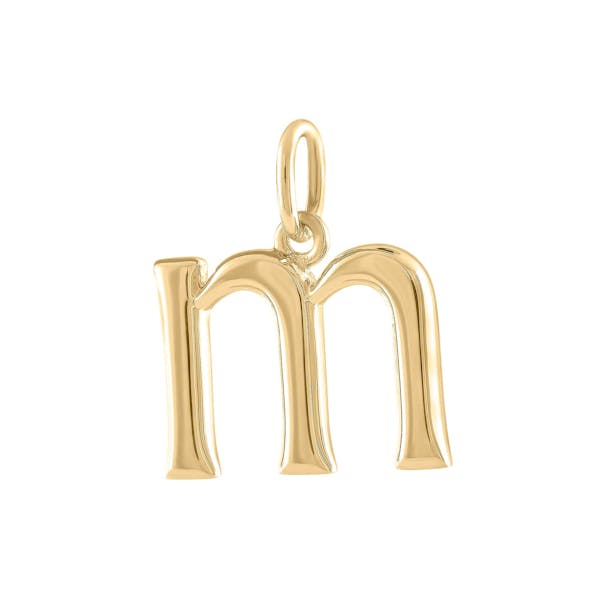 Alphabet Charm - M / 24K Gold