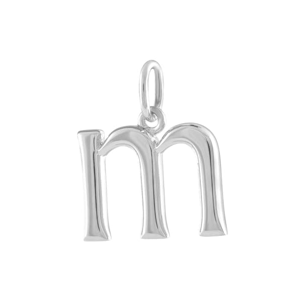 "M" Charm in Sterling Silver