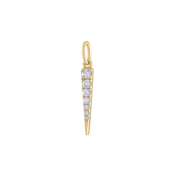 Pave Spike Charm in Gold Vermeil