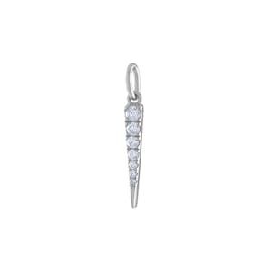 Pave Spike Charm in Sterling Silver