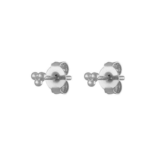 Tiny Trinity Studs in Sterling Silver