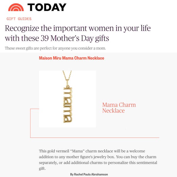 Our Mama Charm Necklace as seen on Today