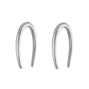 Large Whisper Open Hoop Earrings in Sterling Silver