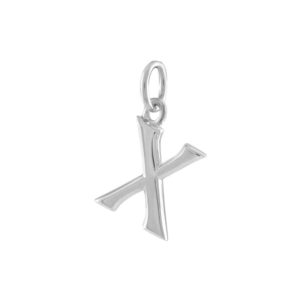 "X" Charm in Sterling Silver