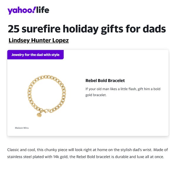 Our Rebel Bold Bracelet as seen on Yahoo Life!