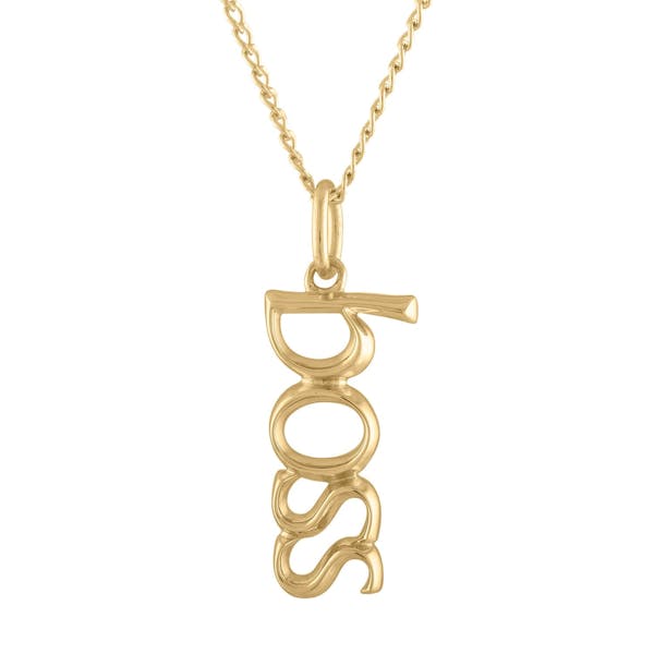 Boss Charm Necklace in Gold