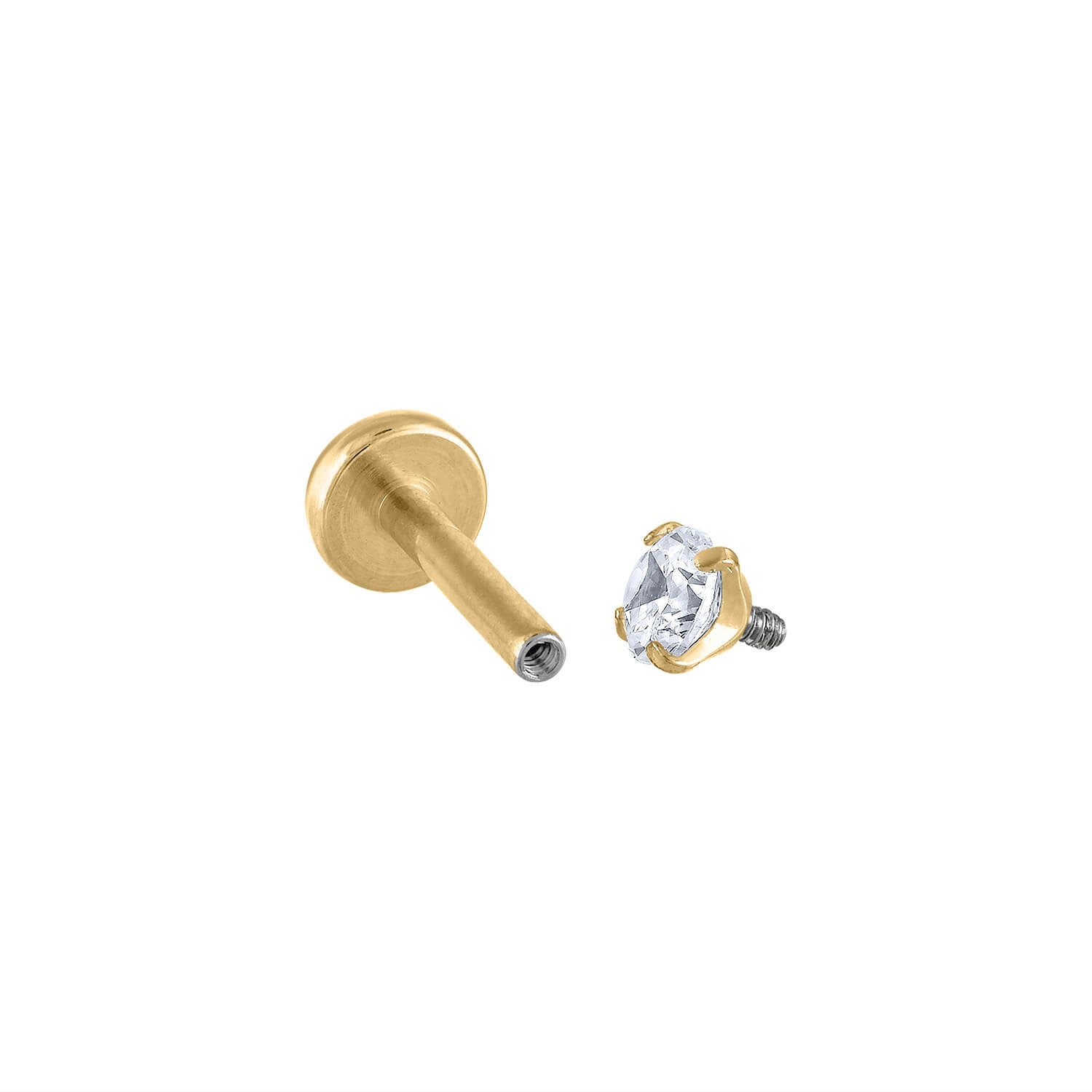 14k Solid Gold Sweetheart Cartilage Flatback Earring – by charlotte