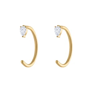 Dewdrop Huggie Earrings in Titanium (Gold)