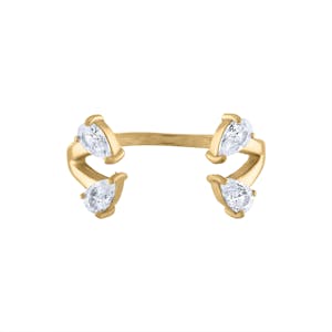 Floating Dewdrop Stacking Ring IV in Gold