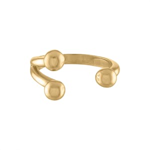 Floating Sphere Stacking Ring III in Gold
