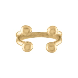 Floating Sphere Stacking Ring IV in Gold