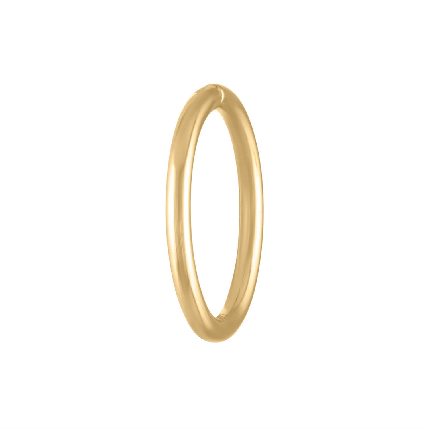 14K Gold Open Heart Seamless 16G Hinged Clicker Ring - Daith, Rook, Helix
