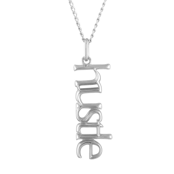 Hustle Charm Necklace in Sterling Silver