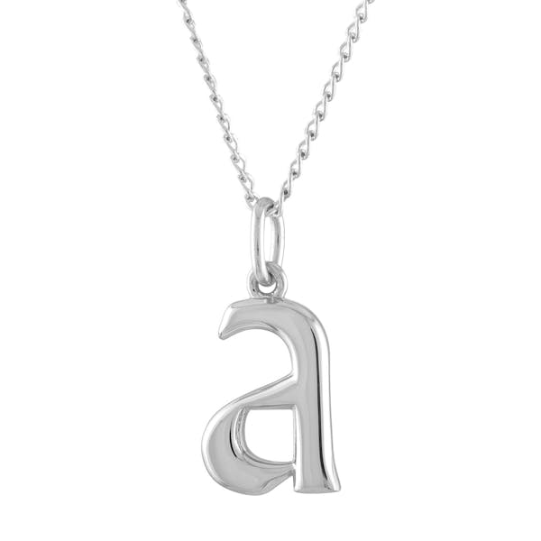 Initial Charm Necklace in Sterling Silver