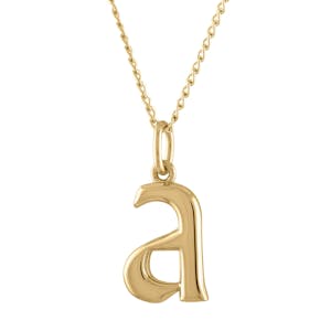Initial Charm Necklace in Gold