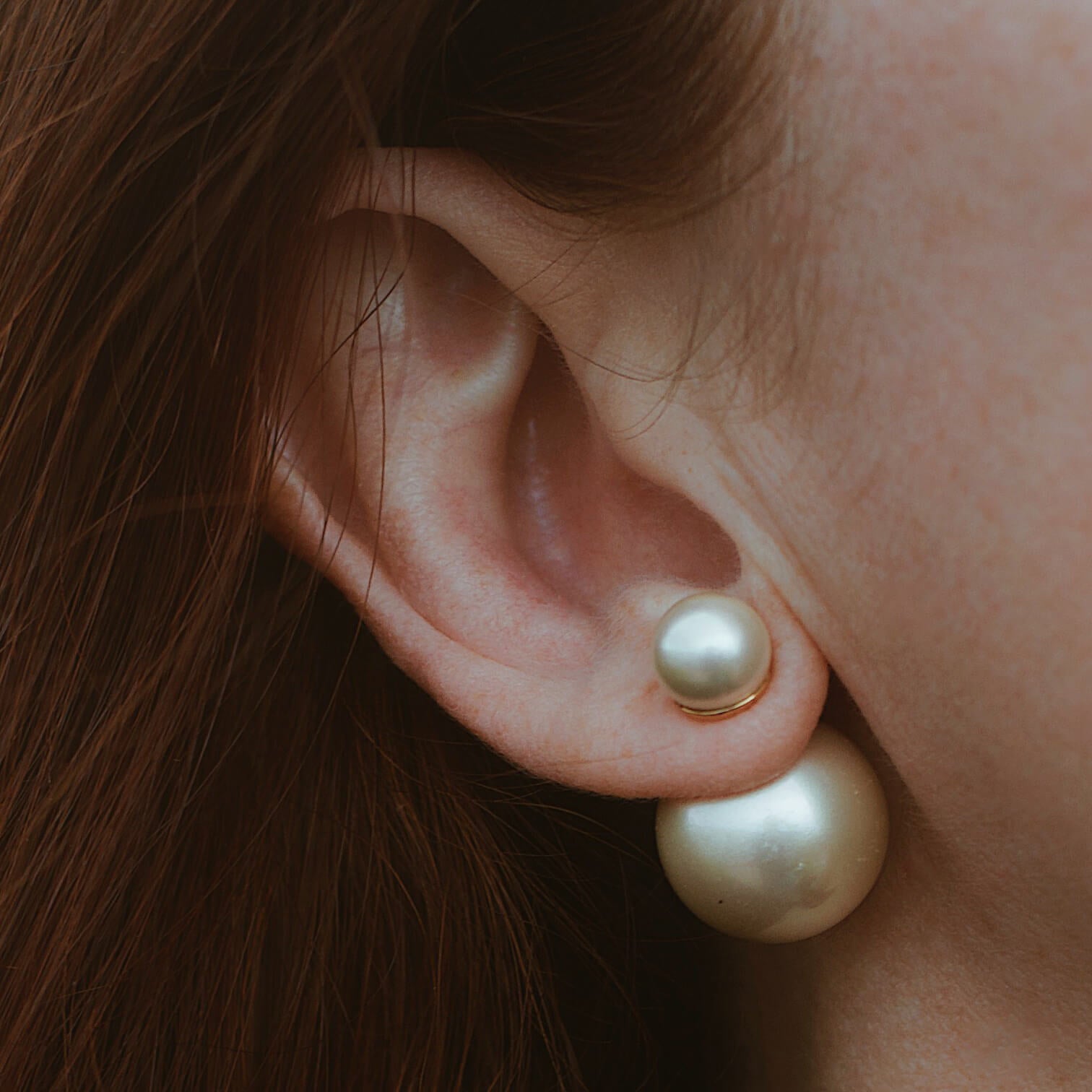 Amazon.com: Allereyae Vintage Pearl Ear Jacket Earrings Large Pearl Earrings  Silver Front Back Earrings Double Side Pearl Stud Earrings Jewelry for  Women and Girls : Clothing, Shoes & Jewelry