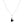 Load image into Gallery viewer, Black Heart Charm Necklace in Sterling Silver
