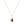 Load image into Gallery viewer, Itty Bitty Red Heart Charm Necklace in Gold
