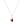 Load image into Gallery viewer, Itty Bitty Red Heart Charm Necklace in Sterling Silver
