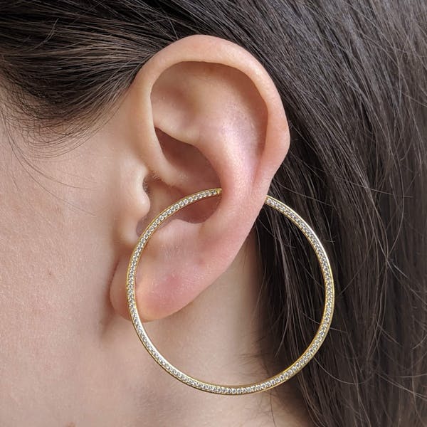 Thick Sterling Silver Hoop Earrings for Women, Versatile Classic