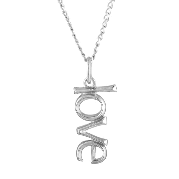 Love Charm Necklace in Sterling Silver