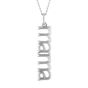 Mama Charm Necklace in Sterling Silver