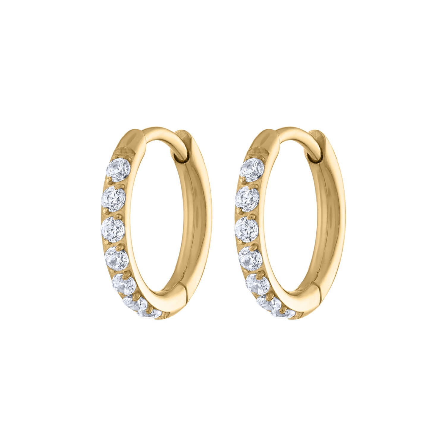 Titanium gold sale hoop earrings