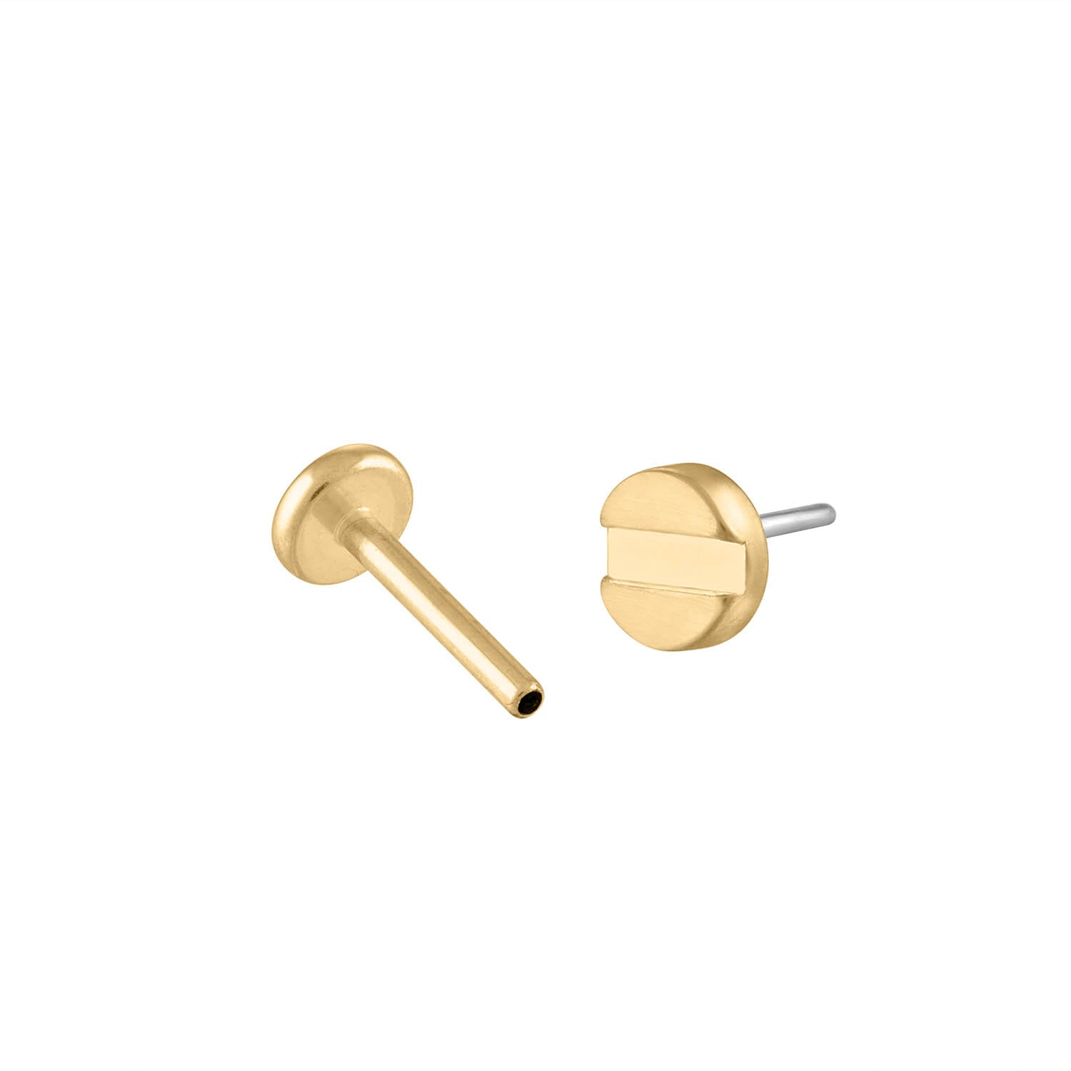 Bolt Push Pin Flat Back Earring