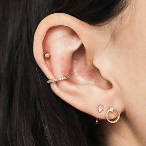 Flat Back Cartilage Earrings, 14k Gold, Helix, Tragus, Conch Studs – Two of  Most