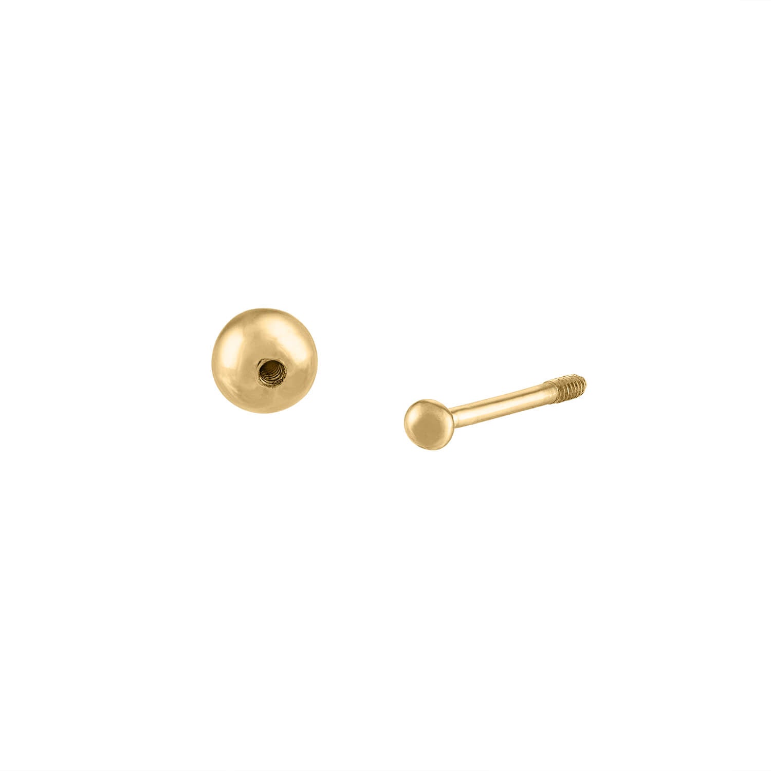 Amazon.com: 14k Real Yellow Gold Stud Ball Earrings, Gold Friction Backs -  6 mm: Clothing, Shoes & Jewelry